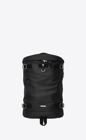 SAINT LAURENT Buckle Backpacks Man RIVINGTON RACE backpack in black leather a_V4